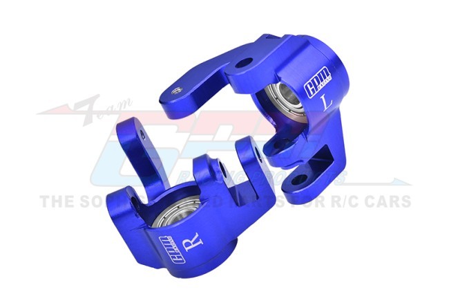 Gpm MT2021 7075 Alloy Front Spindles Larger Inner Bearings Tkr9541 For Tekno 1/10 Mt410 2.0 / Sct410 2.0 4x4 Truck Blue