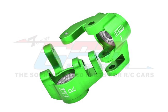 Gpm MT2021 7075 Alloy Front Spindles Larger Inner Bearings Tkr9541 For Tekno 1/10 Mt410 2.0 / Sct410 2.0 4x4 Truck Green
