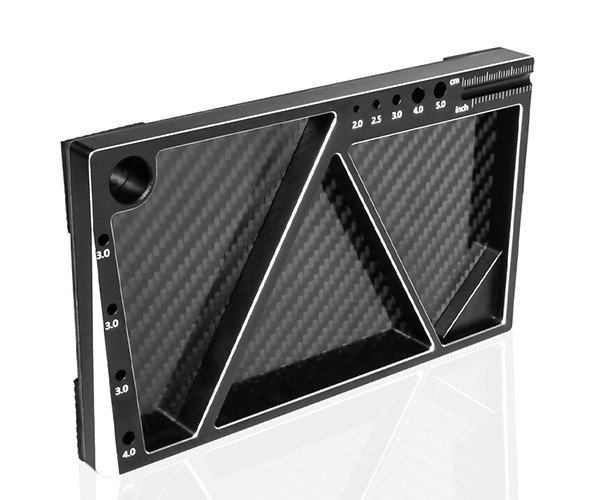 Aluminum And Carbon Fiber Multi-function Screw Storage Tray For Rc Touring Buggy Monster Truck Black