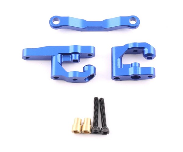 Aluminum Steering Set Ara340202 For Arrma 1/18 Granite Ara2102t1 / Typhon Grom Mega 380 Ara2106t1 Blue