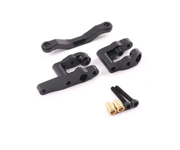 Aluminum Steering Set Ara340202 For Arrma 1/18 Granite Ara2102t1 / Typhon Grom Mega 380 Ara2106t1 Black