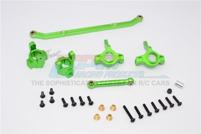 Alloy Front C-hub & Front Knuckle Arm (toe-in 5 Degree) & Scx160 Tie Rod Axial Scx10 Green