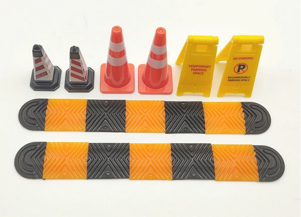 Decoration Roadblock Safety Cone Traffic Signs For 1/18 1/24 Traxxas Trx-4 Scx24 