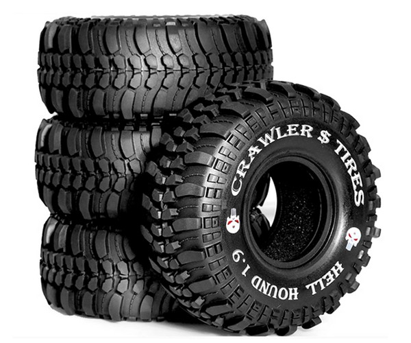 Rubber Tire 1.9 Inch 118 X 48mm Set For 1/10 Axial Racing Rbx10 Scx-10 Traxxas Trx-4 Crawler 