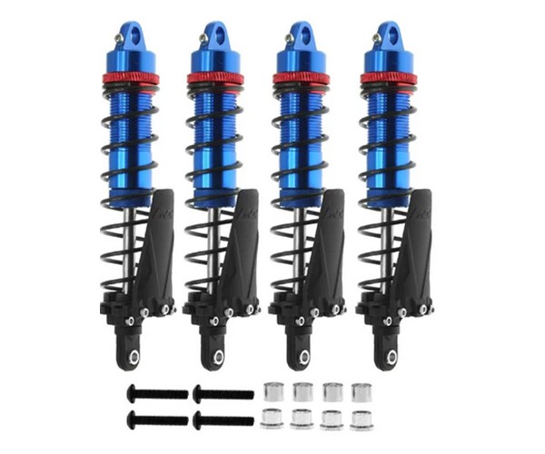 Aluminum Big Bore Oil Damper With Perch Set 110mm 4pcs For 1/10 Rc Car Crawler Buggy Truck Blue