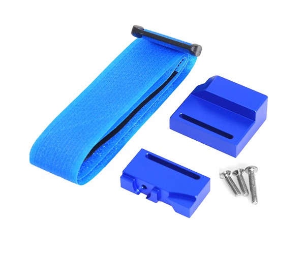Aluminum Battery Hold Down Mount 8327 For Traxxas Rc Raptor R Ford F-150 Truck 101076-4 Blue