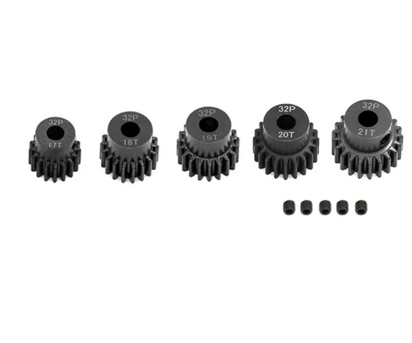 Steel 0.8 Module 32 Pitch Motor Pinion Gear Set 13t - 21t For 1/8 1/10 Rc Traxxas Slash 4x4 17t- 21t