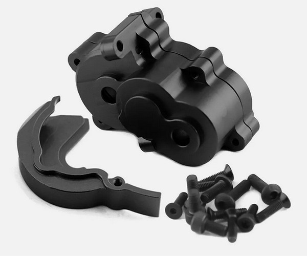 Aluminum Gearbox With Motor Cover 7091 7379r For Traxxas 1/16 Rc Mini E-revo Summit Slash Black