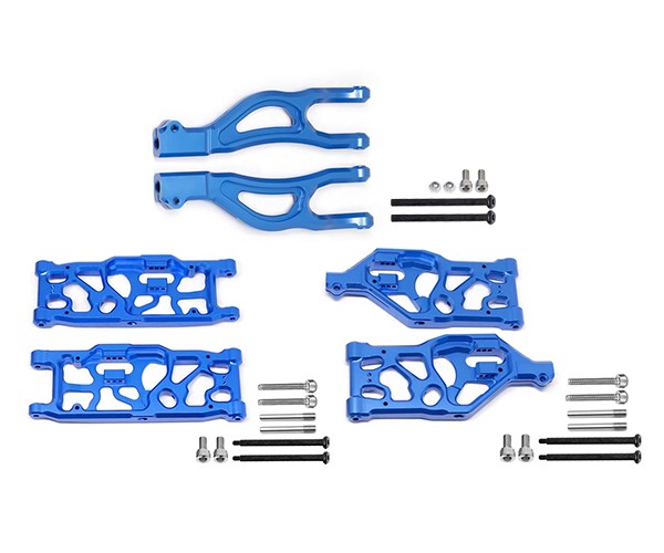 Aluminum Front & Rear Upper Lower Suspension Arm Ara330561 Ara330589 Ara330590 For 1/5 Arrma Kraton Outcast 8s Blue