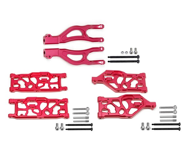 Aluminum Front & Rear Upper Lower Suspension Arm Ara330561 Ara330589 Ara330590 For 1/5 Arrma Kraton Outcast 8s Red