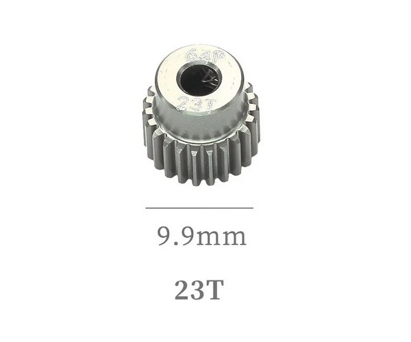 Hard Coated Aluminum 64p Pitch 21t - 40t Pinion Gear For 1/8 1/10 Rc Car Buggy Short Course 23t