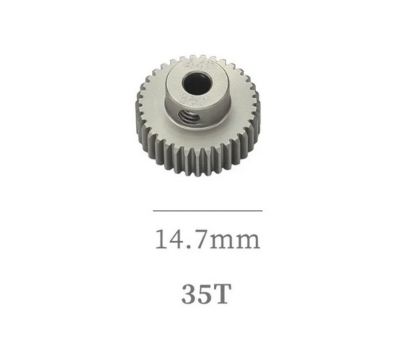 Hard Coated Aluminum 64p Pitch 21t - 40t Pinion Gear For 1/8 1/10 Rc Car Buggy Short Course 35t