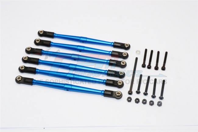 Aluminium Adjustable Link Parts For 295mm Wheelbase  Axial Scx10 Blue