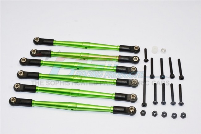 Aluminium Adjustable Link Parts For 308mm Wheelbase  Axial Scx10 Green