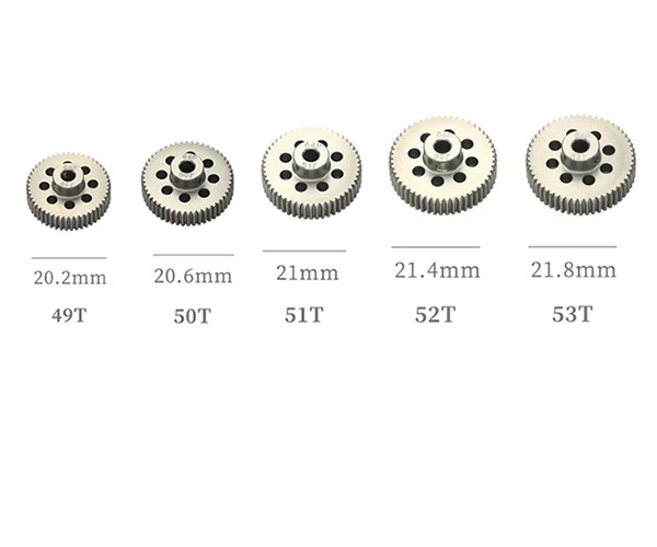 Hard Coated Aluminum 64p Pitch 21t - 44t 5pcs Pinion Gear Et For 1/8 1/10 Rc Car Buggy 49t - 53t