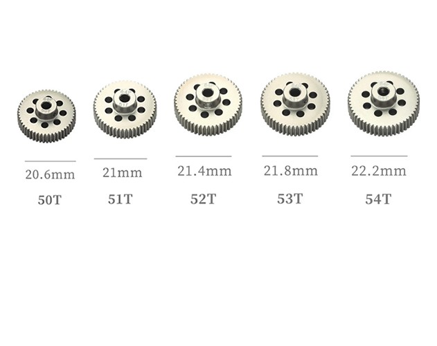 Hard Coated Aluminum 64p Pitch 21t - 44t 5pcs Pinion Gear Et For 1/8 1/10 Rc Car Buggy 50t - 54t