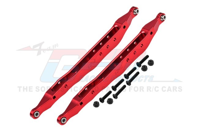 Gpm RBX014RN 7075 Alloy Rear Lower Trailing Arms Axi234023 For Axial 1/10 Rbx10 Ryft 4wd Rock Bouncer Axi03005 Axi03009 Red