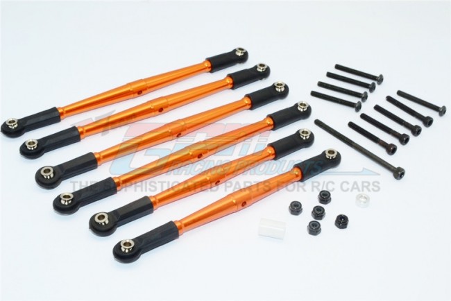 Aluminium Adjustable Link Parts For 315mm Wheelbase Axial Scx10 Orange