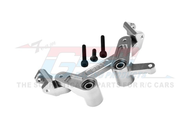 Gpm MAM4048 7075 Alloy Front Steering Assembly Ara340200 For Arrma 1/8 Mojave 4x4 4s Blx Desert Truck Silver