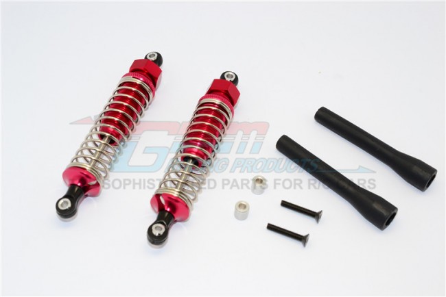 Alloy Front/rear Adjustable Spring  Dampers Axial Scx10 Red