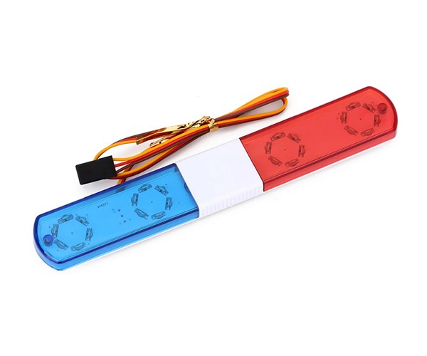 Led Police Flash Light Bar- 140mm 5 Mode For 1/10 Rc On-road Tamiya Drift D4 D5 D6 Car Blue / Red