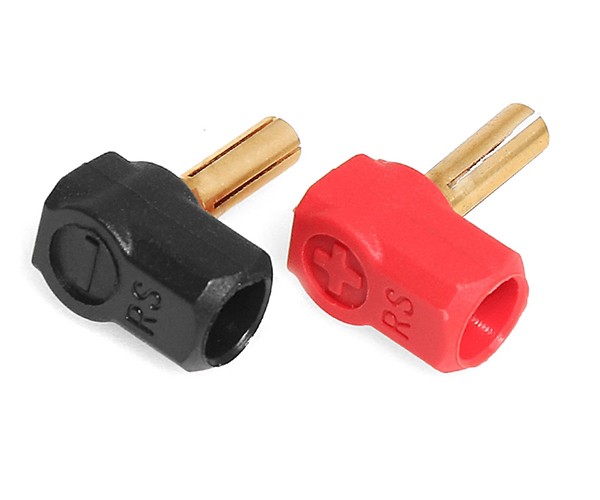 Unversial Li-po Battery 4mm L-shape Banana Plug With Sleeve For 1/8 1/10 Rc Touring Buggy Crawler 