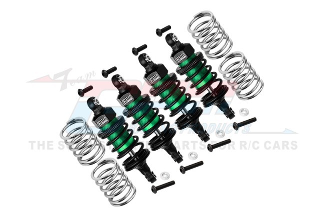 Gpm Aluminum Alloy Front 58mm Rear 60mm Oil Ultra Shocks 8360 For Traxxas 4tec 2.0 4tec 3.0 Truck Green