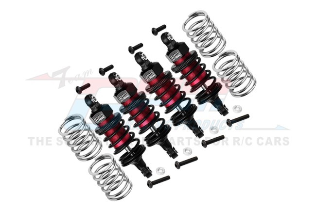 Gpm Aluminum Alloy Front 58mm Rear 60mm Oil Ultra Shocks 8360 For Traxxas 4tec 2.0 4tec 3.0 Truck Red