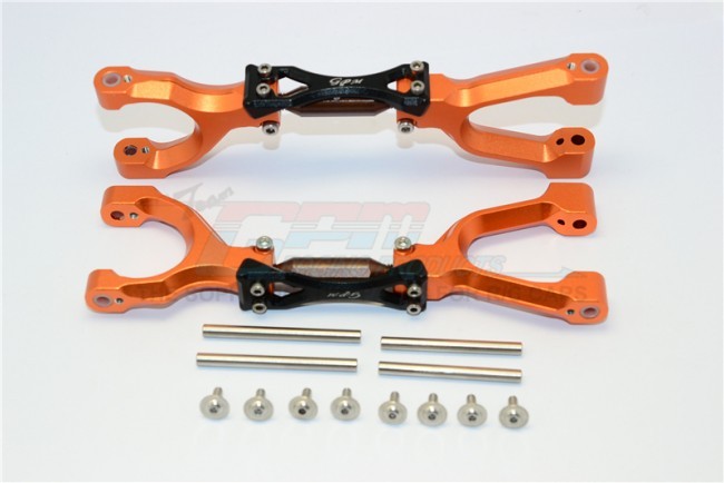 Steel + Aluminum Supporting Mount With Front / Rear Upper Arms Set For 6s Traxxas Xmaxx 6s 8s Orange