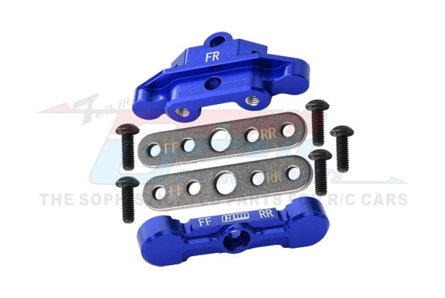 Gpm 7075 Alloy Front Tie Bar Mounts & Suspension Pin Retainers 8916 8926 Traxxas 1/10 4wd Maxx W/ Widemaxx  Maxx Slash Monster Blue