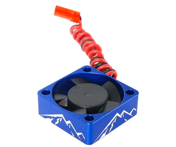 Aluminum One-piece Cooling Fan - Mountain Pattern 30 X 30mm 4.8v-8.4 84000rpm Blue