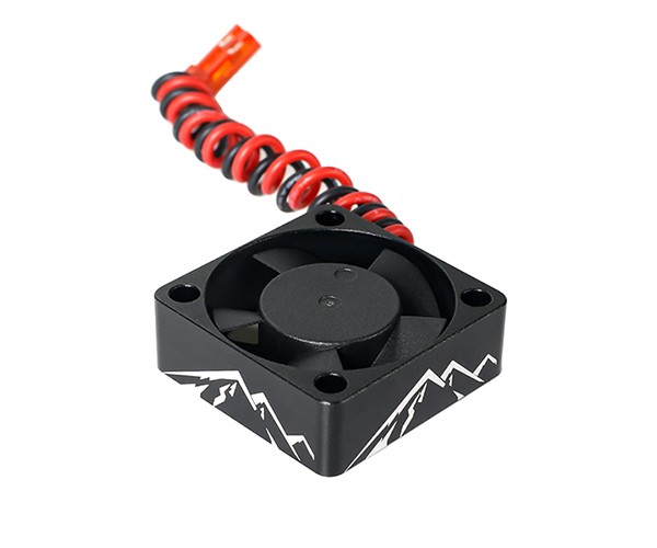 Aluminum One-piece Cooling Fan - Mountain Pattern 30 X 30mm 4.8v-8.4 84000rpm Black