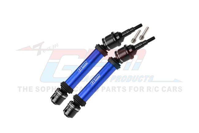 Gpm FR102F Steel Joint 6061 Alloy Front Driveshaft Assembly With 6mm Axle 9051 For 1/10 Traxxas Raptor R Stampede Rustler Blue