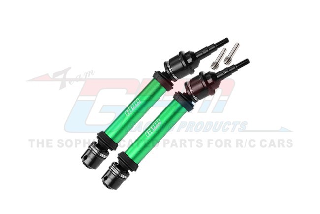 Gpm FR102F Steel Joint 6061 Alloy Front Driveshaft Assembly With 6mm Axle 9051 For 1/10 Traxxas Raptor R Stampede Rustler Green