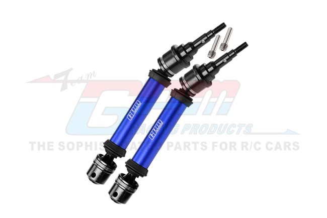 Gpm Fr1006r Steel Joint 6061 Alloy Rear Driveshaft Assembly With 6mm Axle 9052 For 1/10 Traxxas Raptor R Stampede Rustler Blue