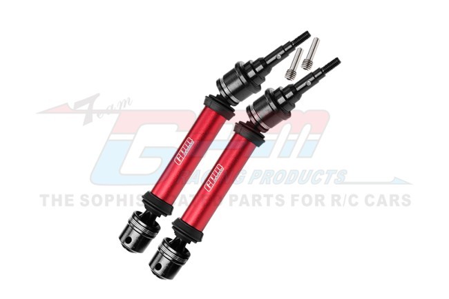 Gpm Fr1006r Steel Joint 6061 Alloy Rear Driveshaft Assembly With 6mm Axle 9052 For 1/10 Traxxas Raptor R Stampede Rustler Red