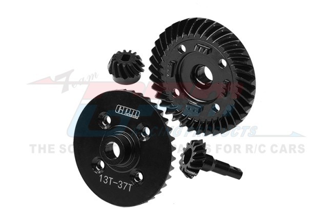 Gpm TS1200S Steel Front And Rear Spiral Differential Ring Gear & Pinion Gear 8977 8978 For Traxxas 1/10 Maxx W/widemaxx / 1/8 6s Maxx Slash Monster 