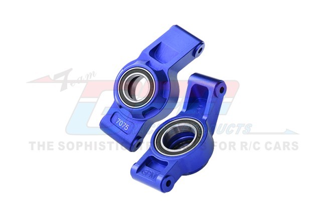 Gpm XRT022 7075 Alloy Rear Hub Stub Axle Carriers With Three Oversize Bearing 7852 For Traxxas 1/5 X-maxx 6s 8s / 1/6 Xrt 8s Monster Blue