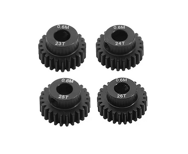 Hard Steel M0.6 5mm Bore Motor Pinion Gear Set 17t - 28t  For 1/10 1/12 Rc Car 23t - 26t