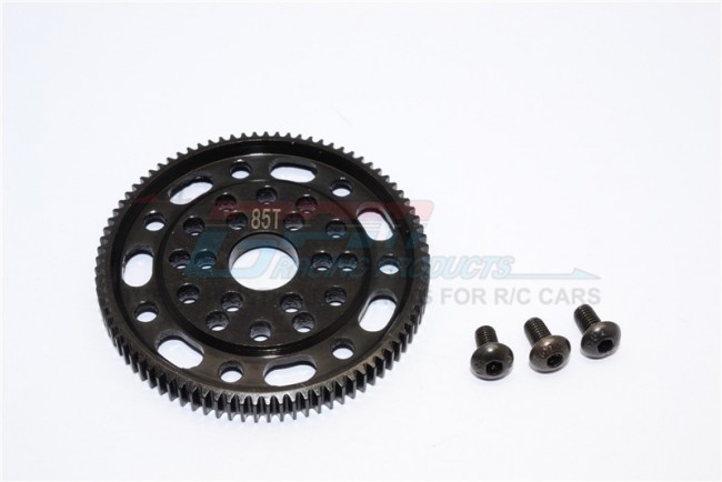 Steel#45 Spur Gear 48 Pitch 85t -  Axial Scx10 Black