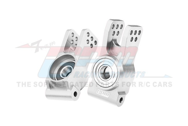 Gpm LUX022 7075 Alloy Rear Hubs Larger Inner Bearings Los254076 For Losi 1/6 8ight-x / 1/8 8ight-xe Xte Buggy Silver