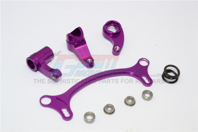 Gpm EX048 Alloy Steering Assembly 1/10 Rc Axial Exo Terra Buggy Purple