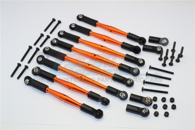 Gpm GM1605 Aluminium 5mm Anti-thread Tie Rod  (for Setting 300mm-323mm Wheelbase) 1/10 Gmade R1 Rock Buggy Orange