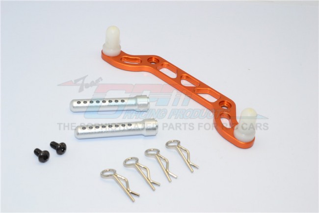 Gpm CK032F Aluminium Front Body Mount With Delrin Posts 1/10 Rc Hpi Crawler King Orange