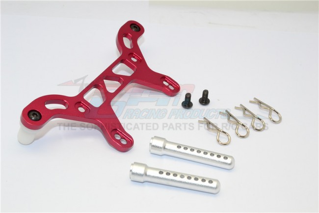 Gpm CK032R Aluminium Rear Body Mount With Delrin Posts 1/10 Hpi Crawler King Red