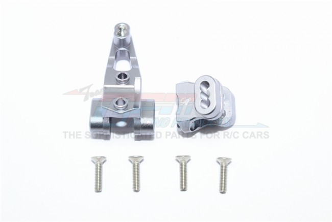 Aluminum Front Axle Mount Set For Suspension Links 1/10 Trx4 Defender Trail Crawler Gun Silver