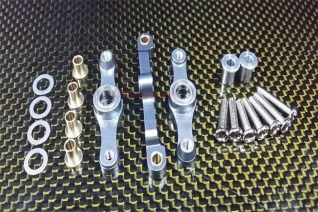 Alloy Steering Assembly With Bearings Tamiya Tt-01 Silver