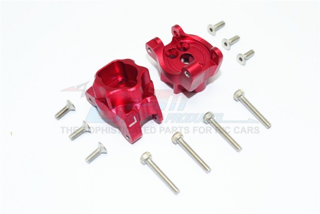 Gpm TRX4013C Aluminum Rear Gear Box Mounts  1/10 Trx4 Defender Trail Crawler Red