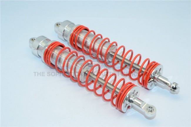 Aluminium Front/rear Adjustable Damper  (150mm) With 6mm Steel Shaftaxial Yeti Xl Monster Silver