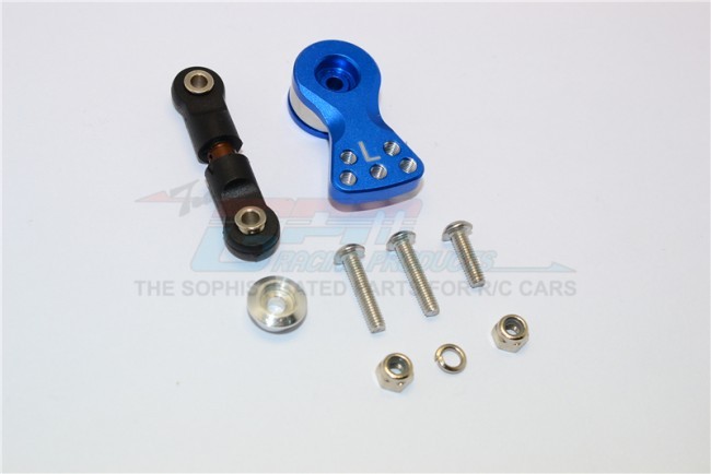 Gpm ARR16025 Spring Steel Anti-thread Tie Rod With Aluminum Servo Horn For 25t Spline Output Arrma 1/8 Kraton 6s Blue